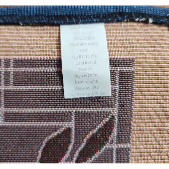 Rennie & Rose Arts & Crafts Floral Window Tapestry Table Runner & Placemats Set - Picture 5 of 16